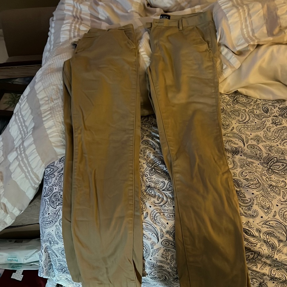 (2)Boys size 14 khakis